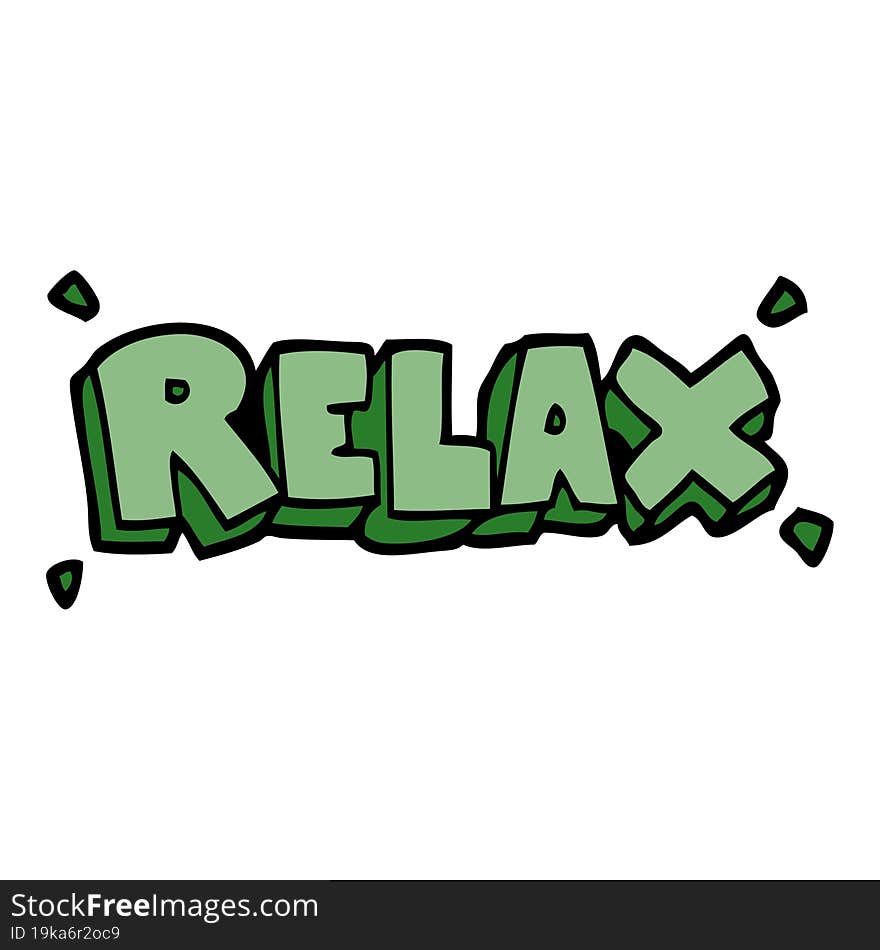 cartoon doodle relax symbol