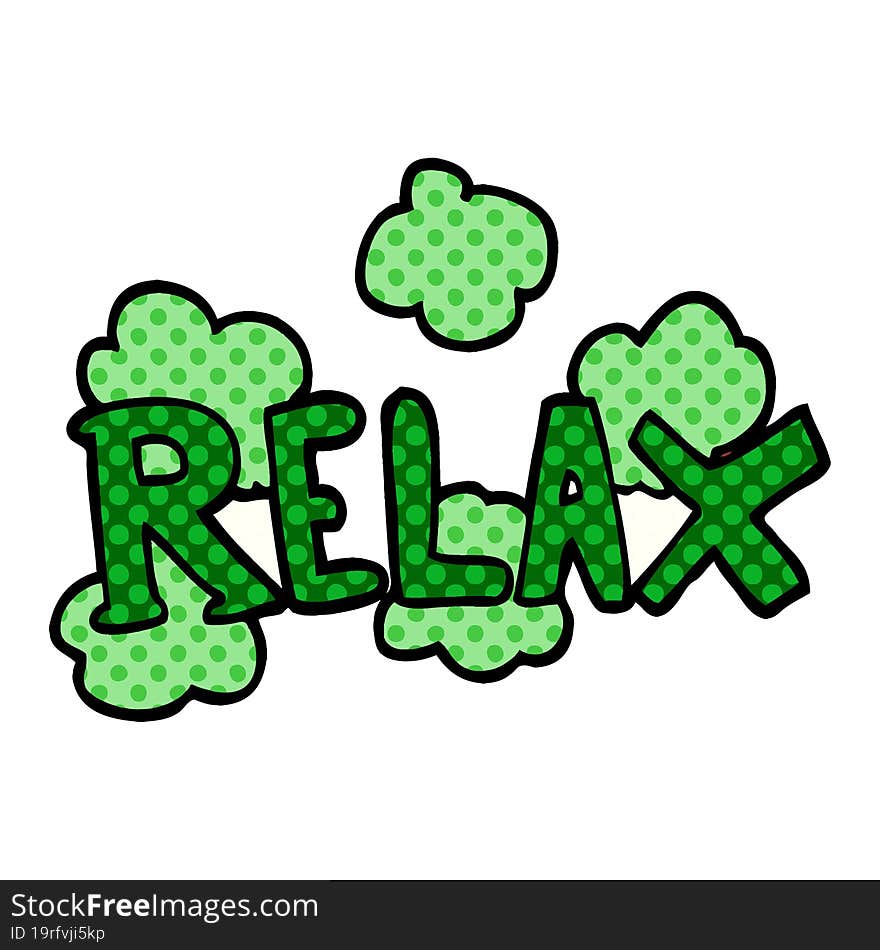 cartoon doodle relax symbol