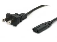 Generic Bowtie Power Cord - 6ft Nema 1 -15P to C7 Non Polarized 18AWG Power Cord