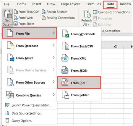 how to extract data from pdf to excel