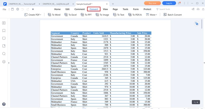 pdf to excel without vba