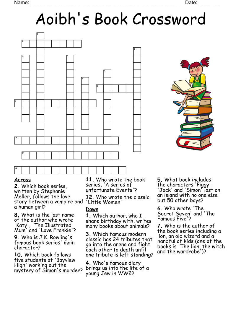 Aoibh's Book Crossword