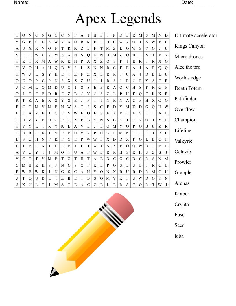 Apex Legends Word Search