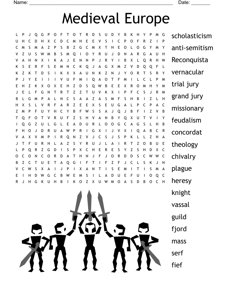 Medieval Europe Word Search