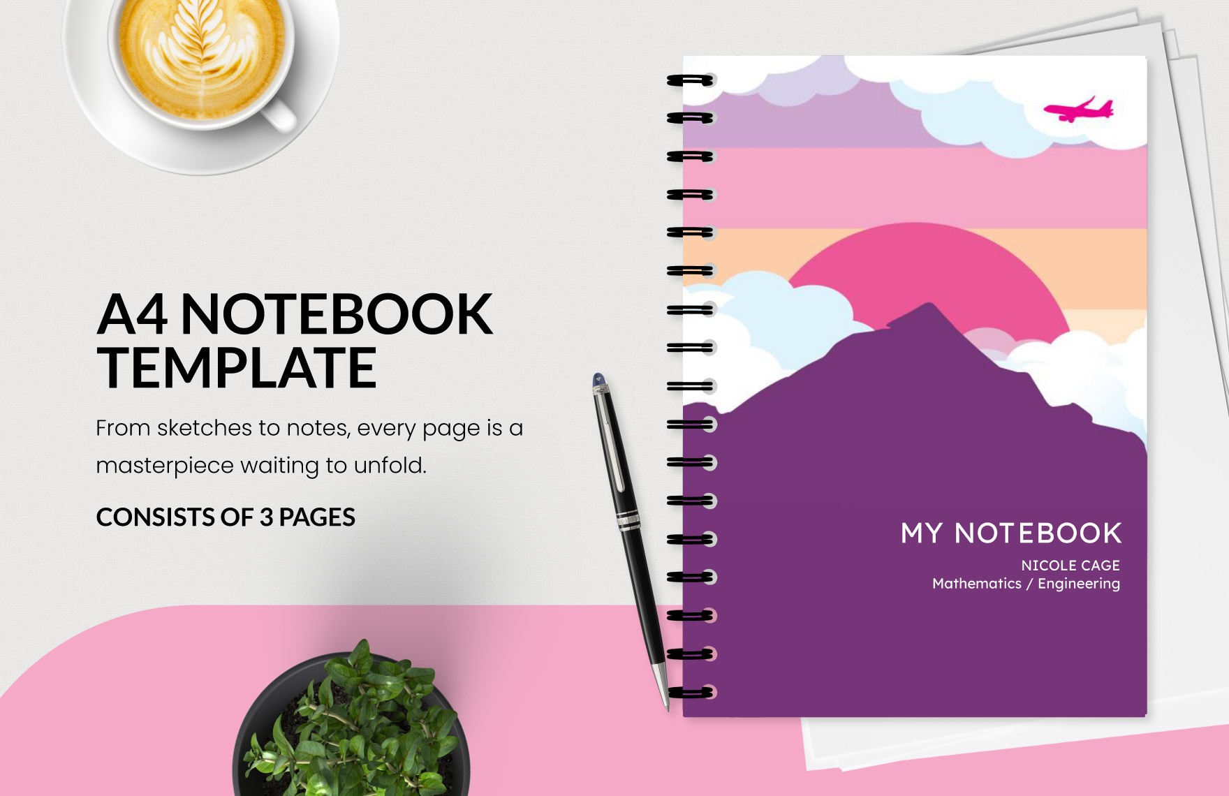 A4 Notebook Template