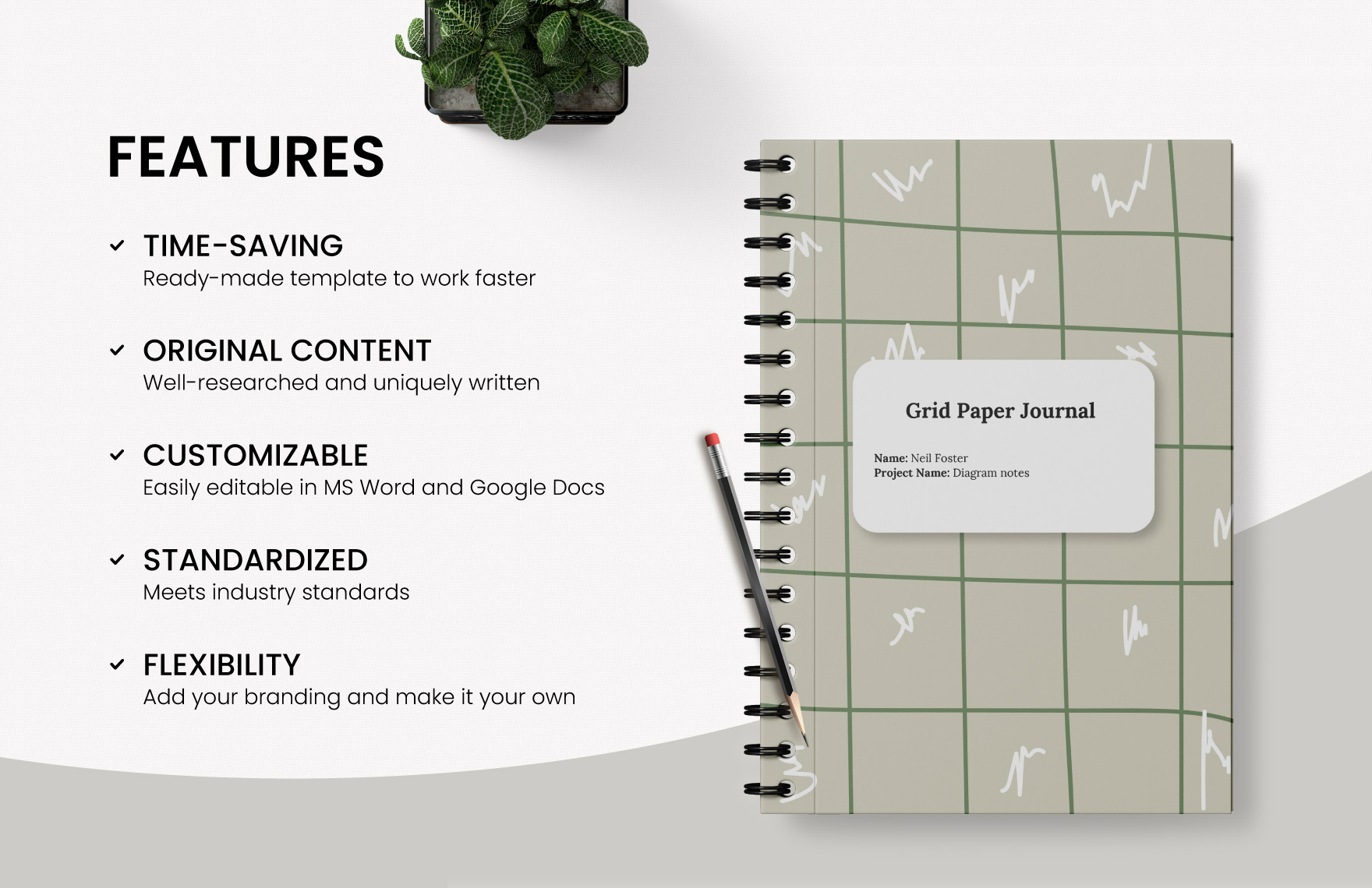 Grid Notebook Paper Template