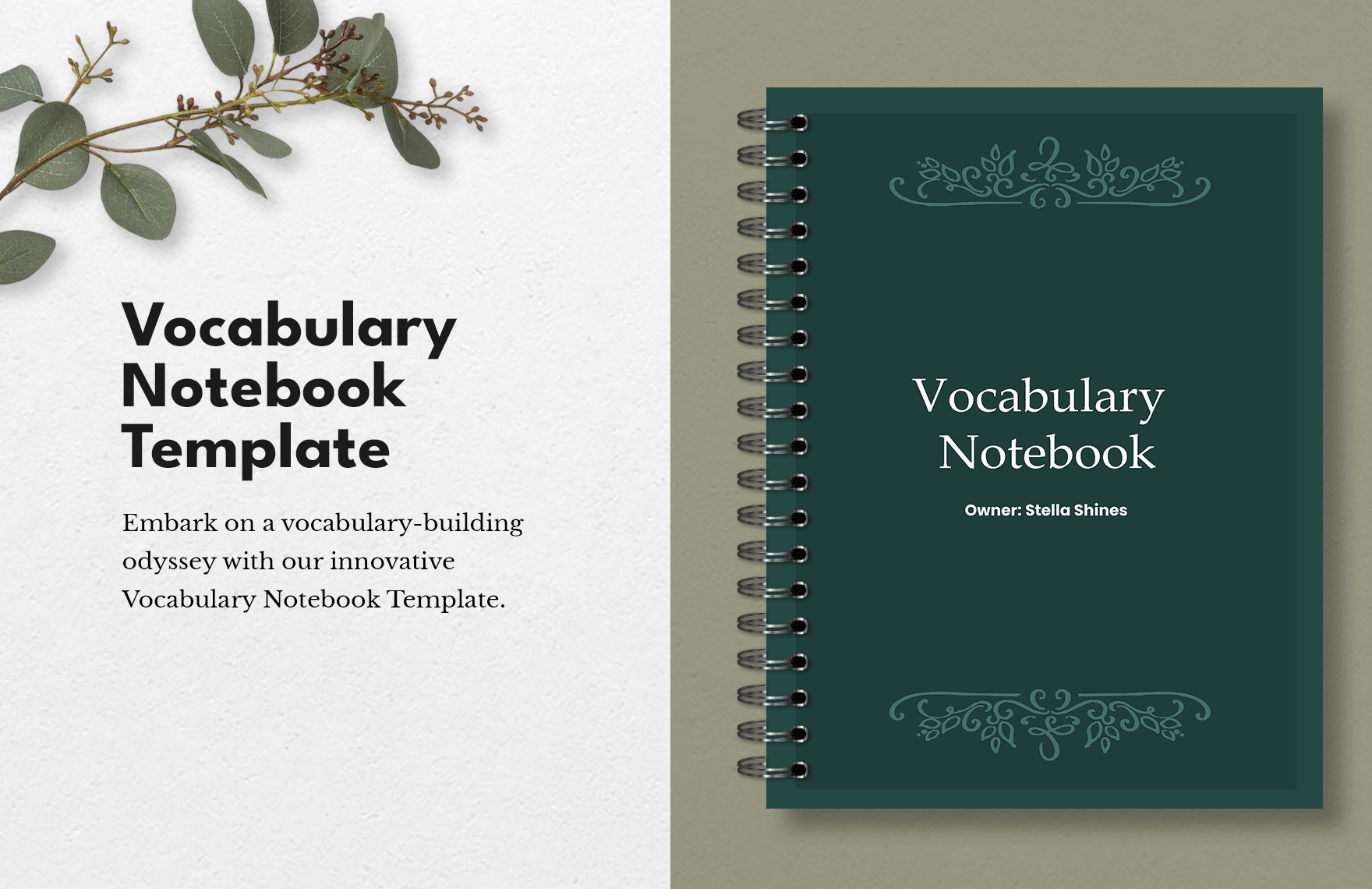 Vocabulary Notebook Template