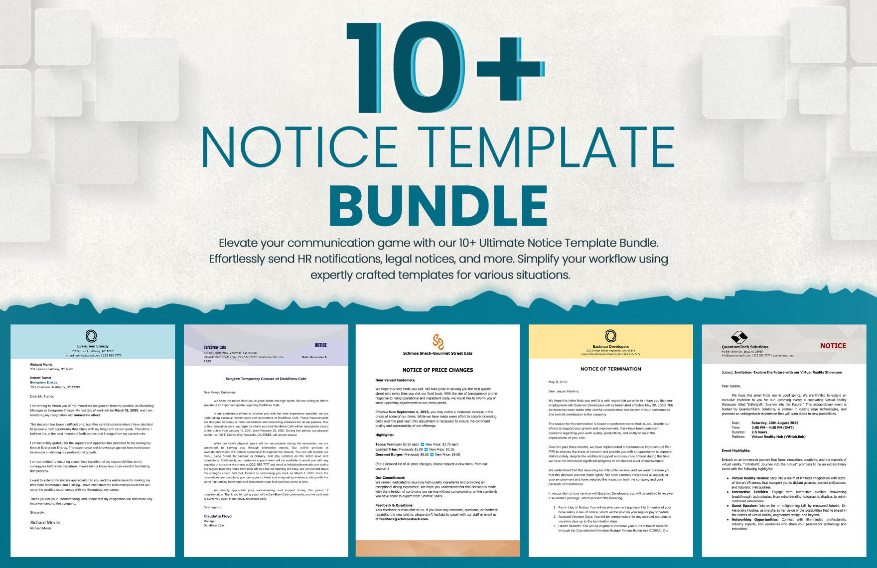  10+ Notice Template Bundle