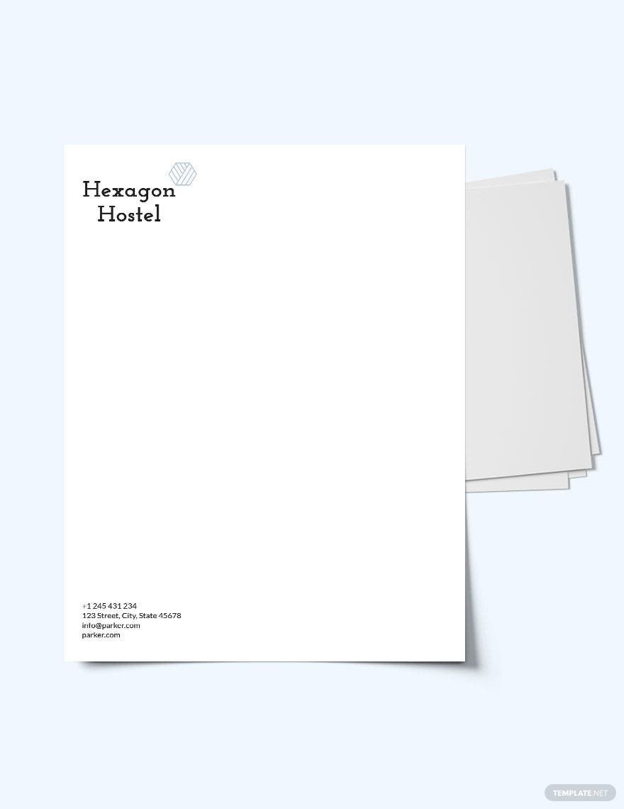 Hostel Letterhead Template in Word, Google Docs, Illustrator, PSD, Apple Pages, Publisher, InDesign