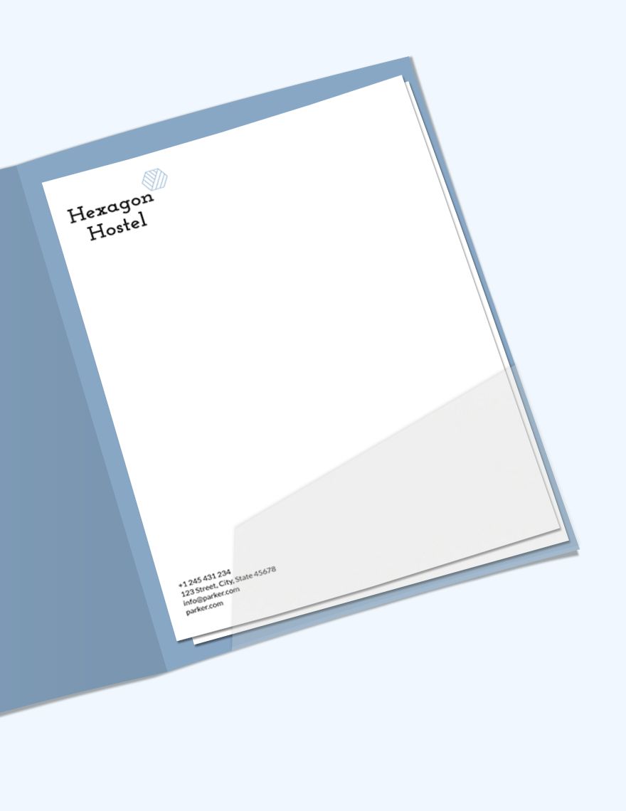 Hostel Letterhead Template