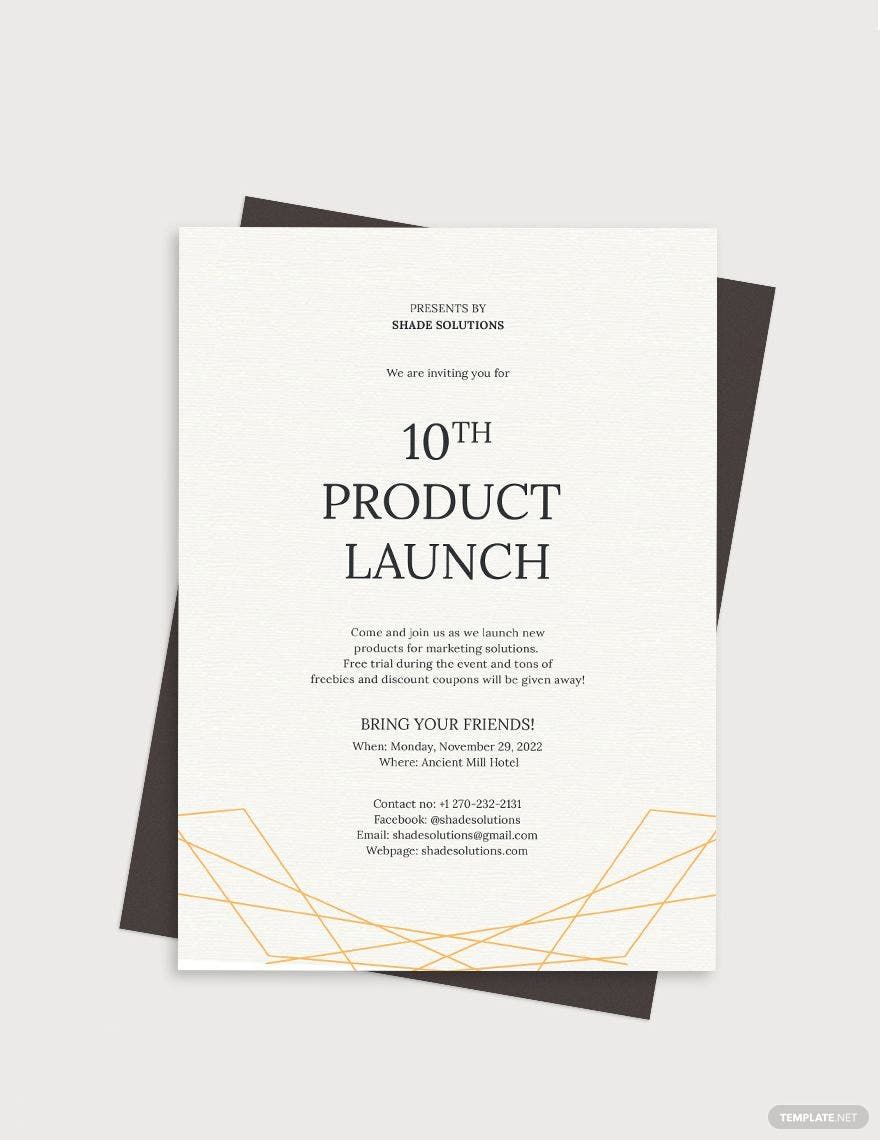 Formal Business Invitation Template