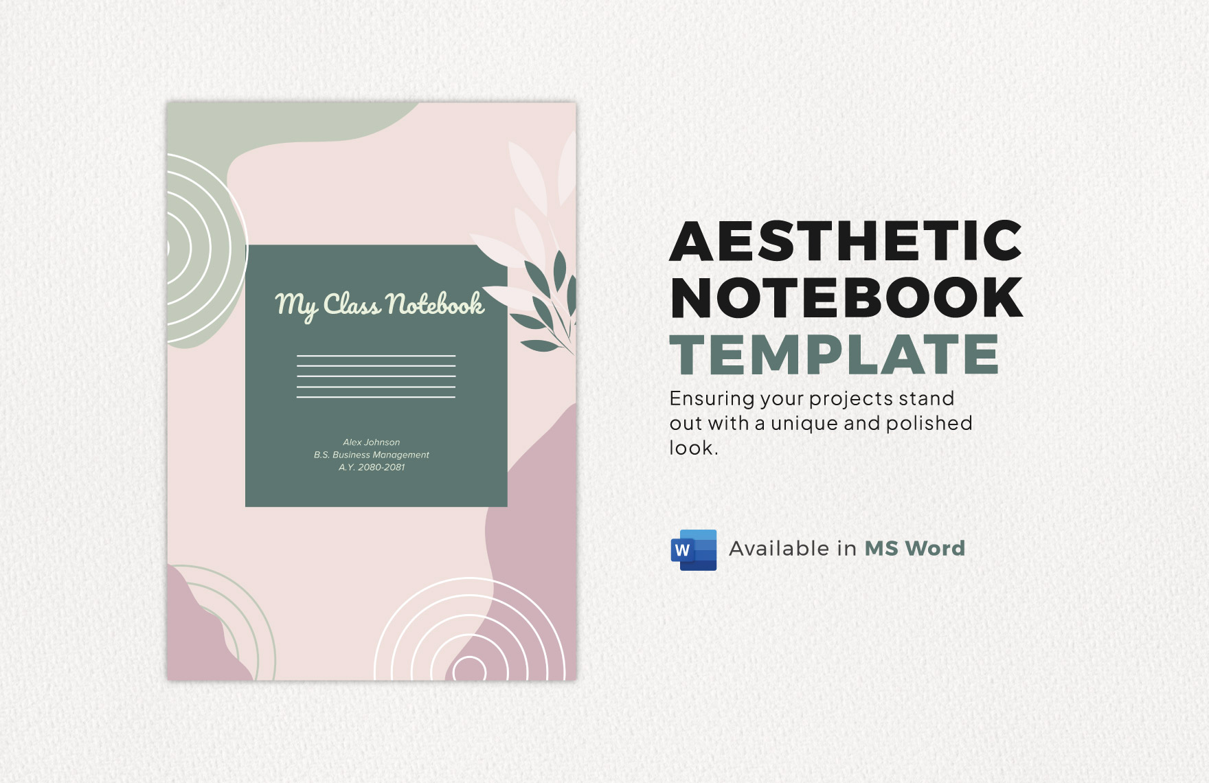 Aesthetic Notebook Template