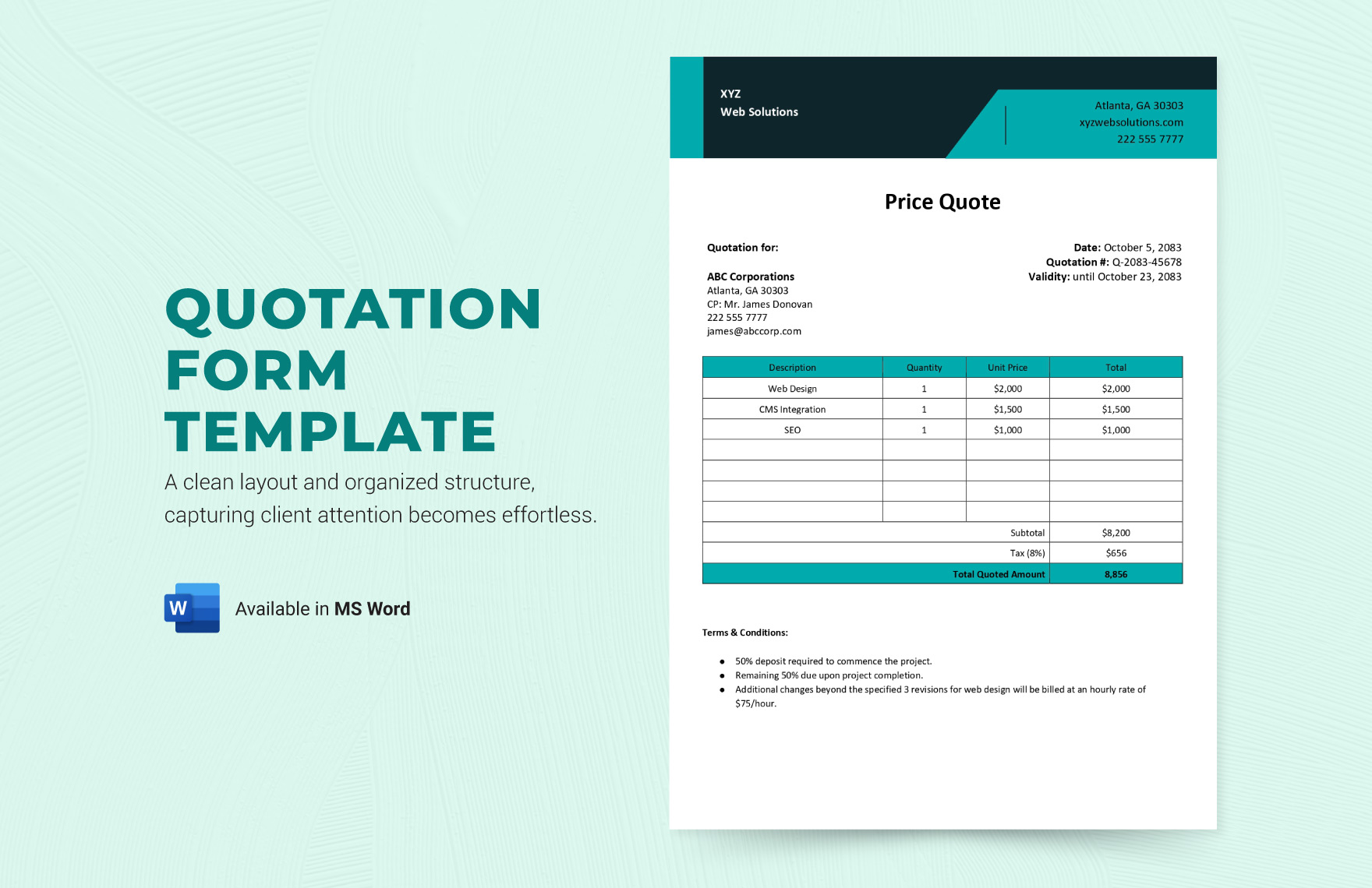 Quotation Form Template