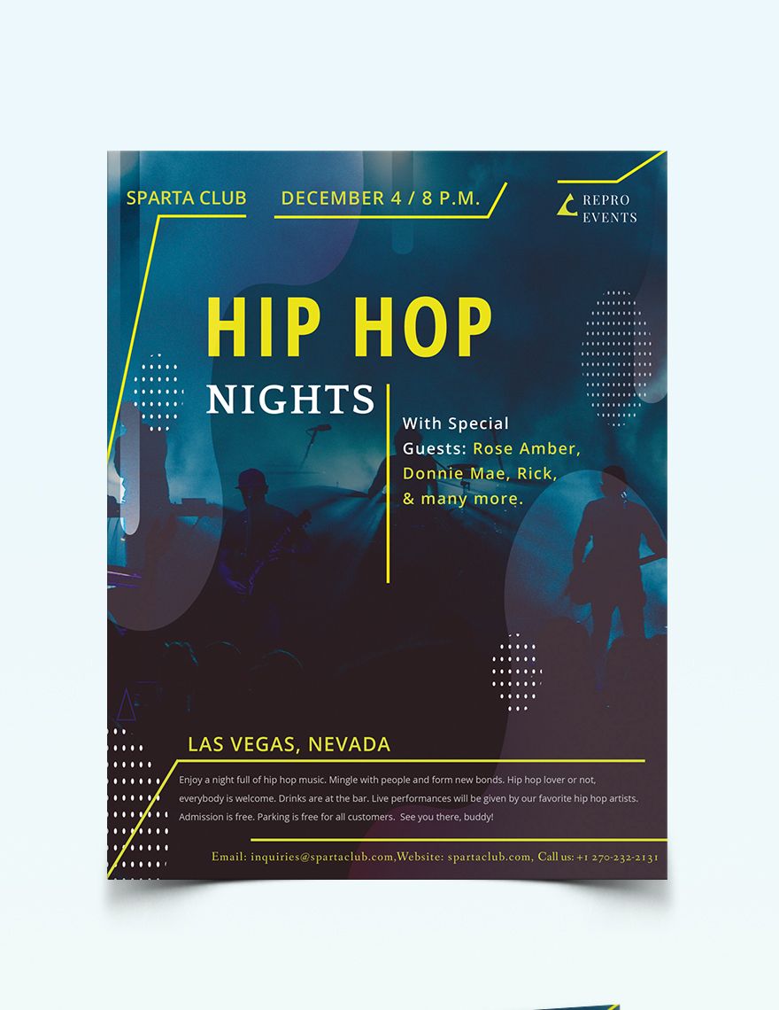 Hip Hop Music Flyer Template