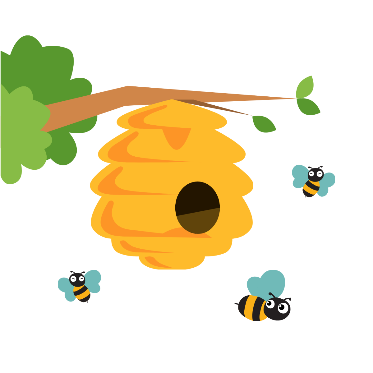 Free Bee Nest Vector Template