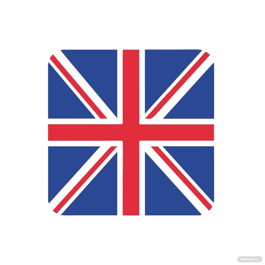 Square UK Flag Clipart