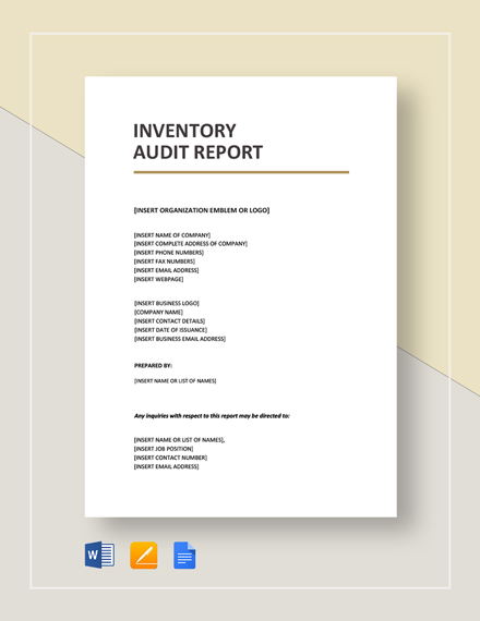 inventory audit report