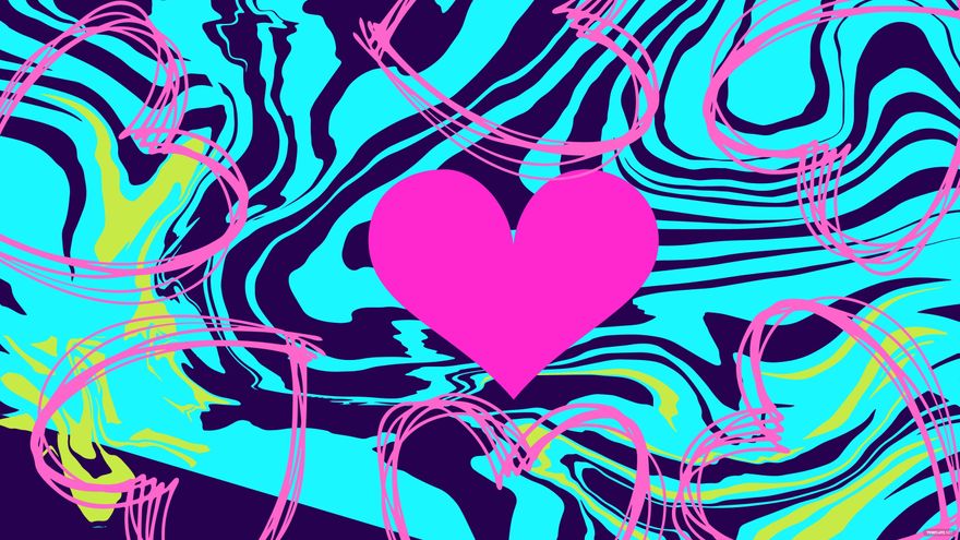 Love Trippy Background in Illustrator, EPS, SVG, JPG, PNG