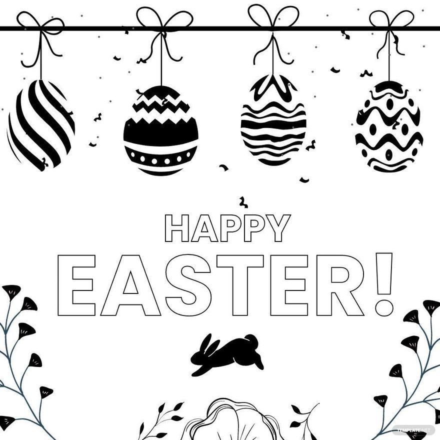 Happy Easter Drawing in EPS, Illustrator, JPG, PSD, PNG, SVG - Download | Template.net