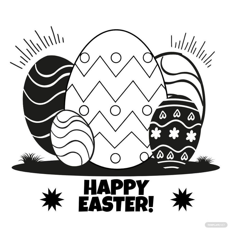 Easter Color Drawing in EPS, Illustrator, JPG, PSD, PNG, SVG - Download | Template.net