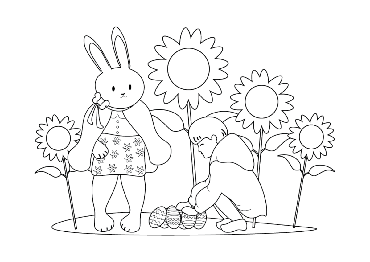 Easter Egg Hunt Drawing Template - Edit Online & Download