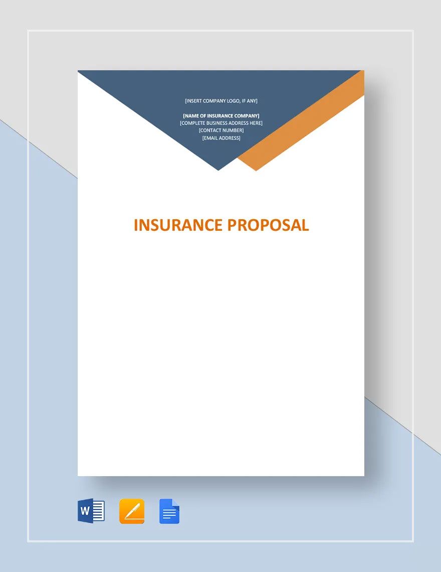 Insurance Proposal Template in Word, Google Docs, Apple Pages