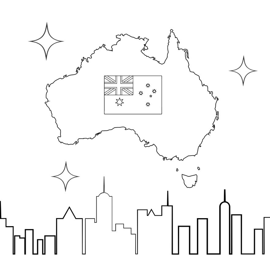 Canberra Day Drawing Vector