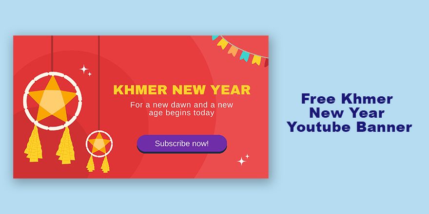 Khmer New Year Youtube Banner in Illustrator, EPS, JPG, PNG, SVG, PSD - Download | Template.net