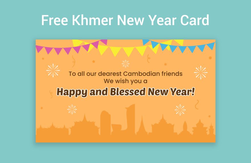 Khmer New Year Card in Illustrator, PSD, Word - Download | Template.net