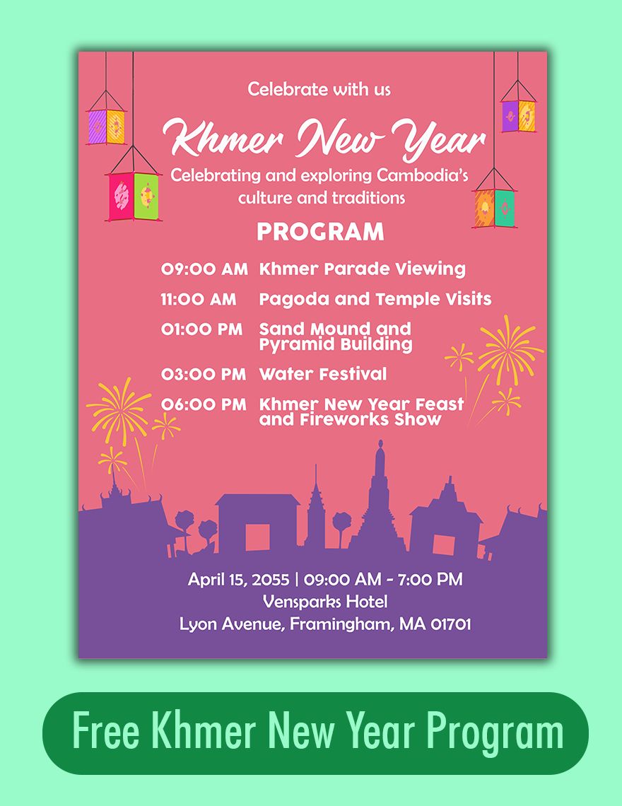 Khmer New Year Program in EPS, Illustrator, JPG, PNG, SVG, PSD - Download | Template.net