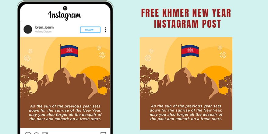 Khmer New Year Instagram Post in Illustrator, EPS, JPG, PNG, PSD, SVG - Download | Template.net