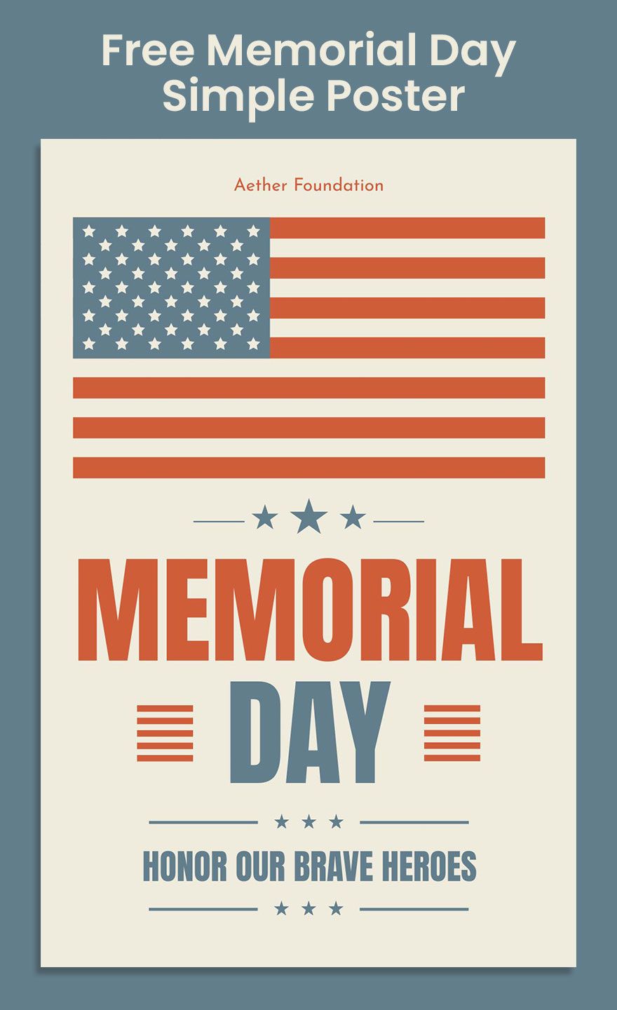 Memorial Day Simple Poster