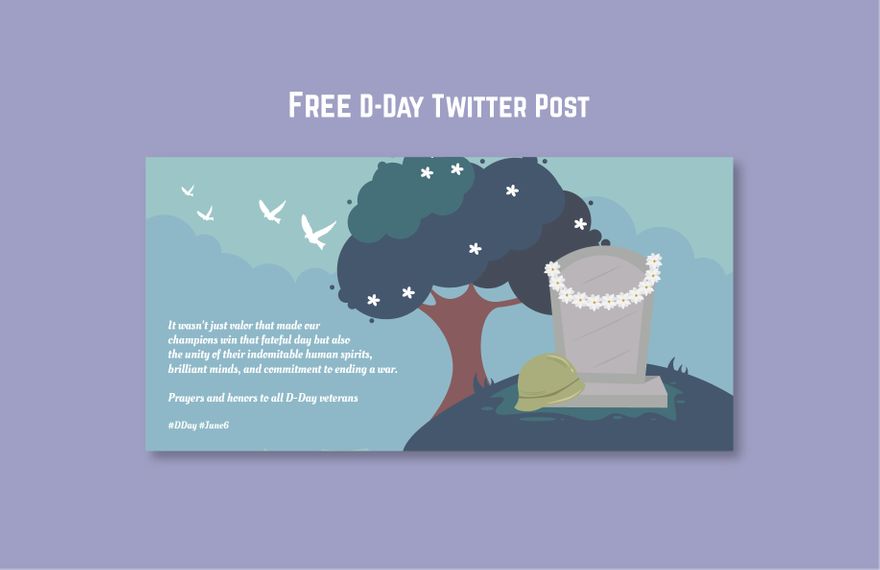 D-Day Twitter Post in Illustrator, EPS, PSD, JPG, PNG - Download | Template.net