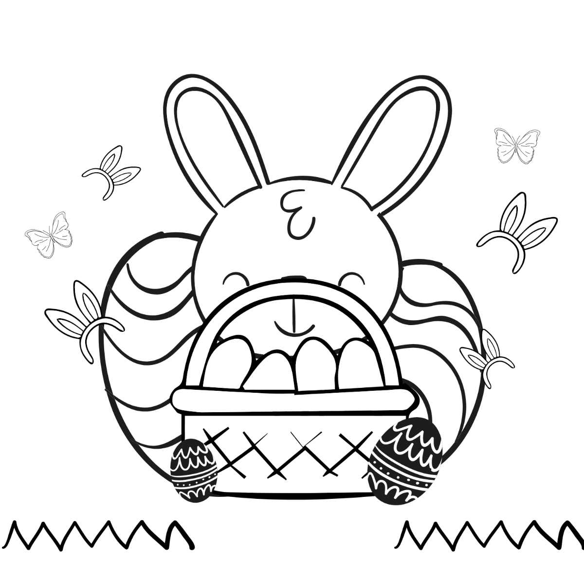 Cute Easter Drawing Template - Edit Online & Download