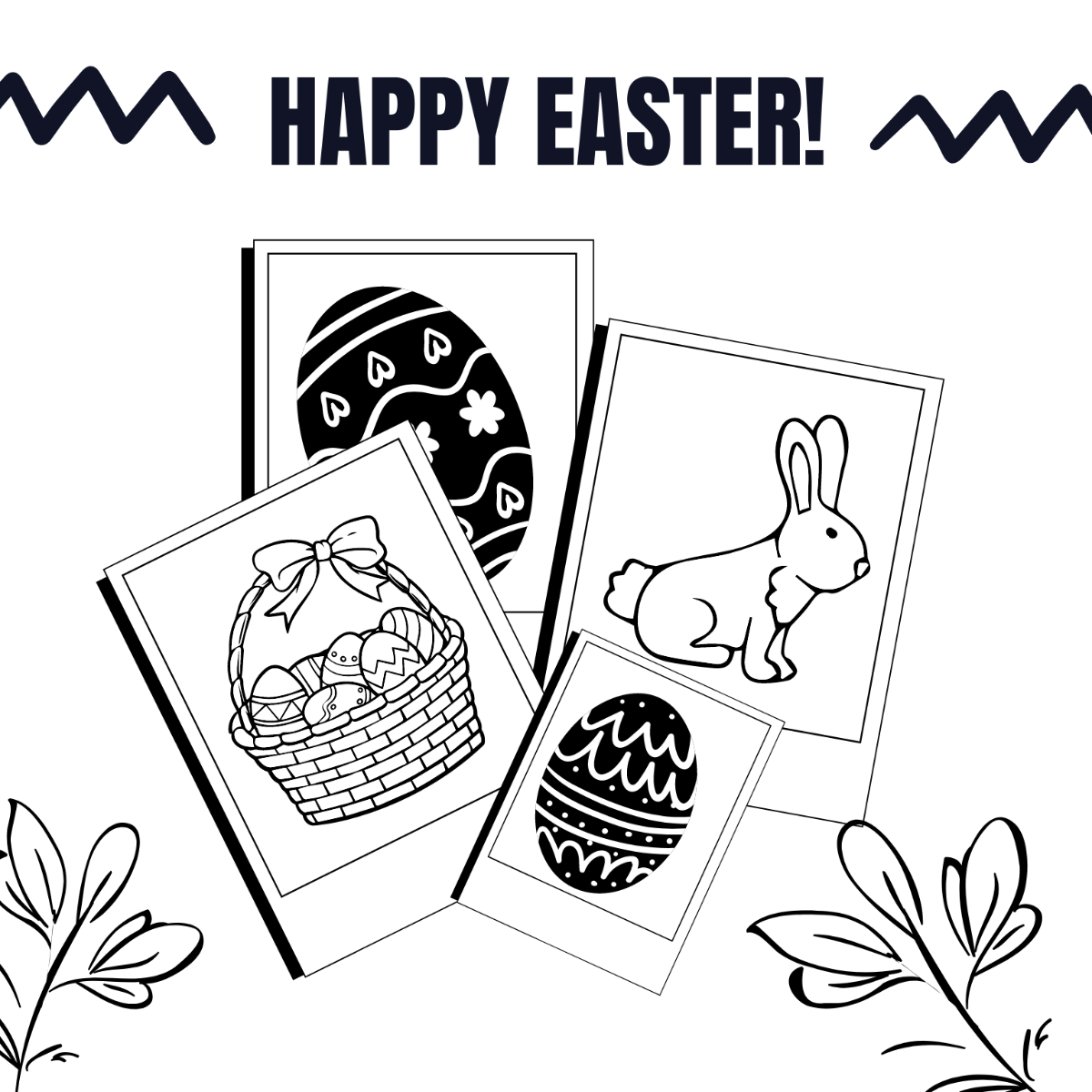 Easter Image Drawing Template - Edit Online & Download