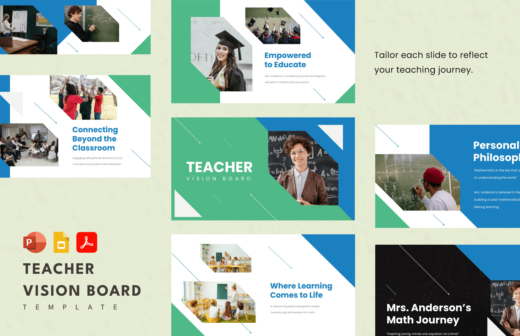 Teacher Vision Board Template in PPT, PDF, Google Slides - Download | Template.net