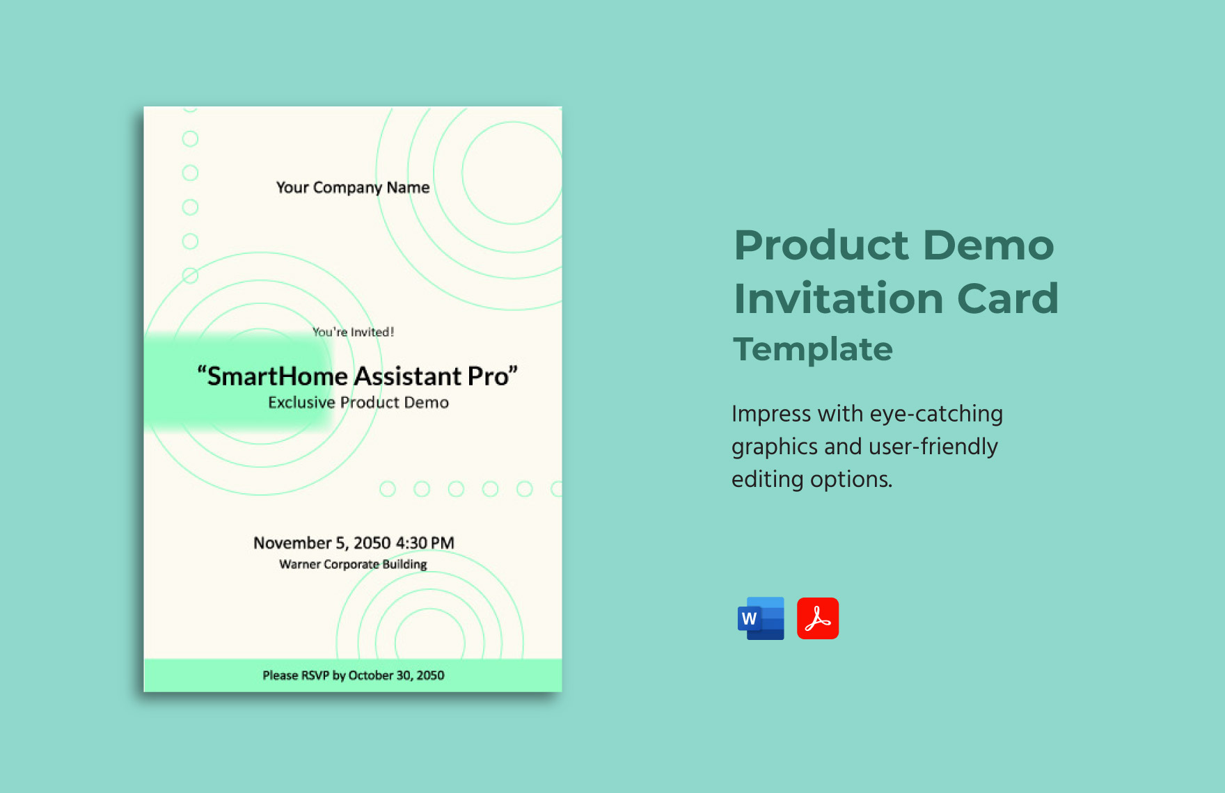 Product Demo Invitation Card Template