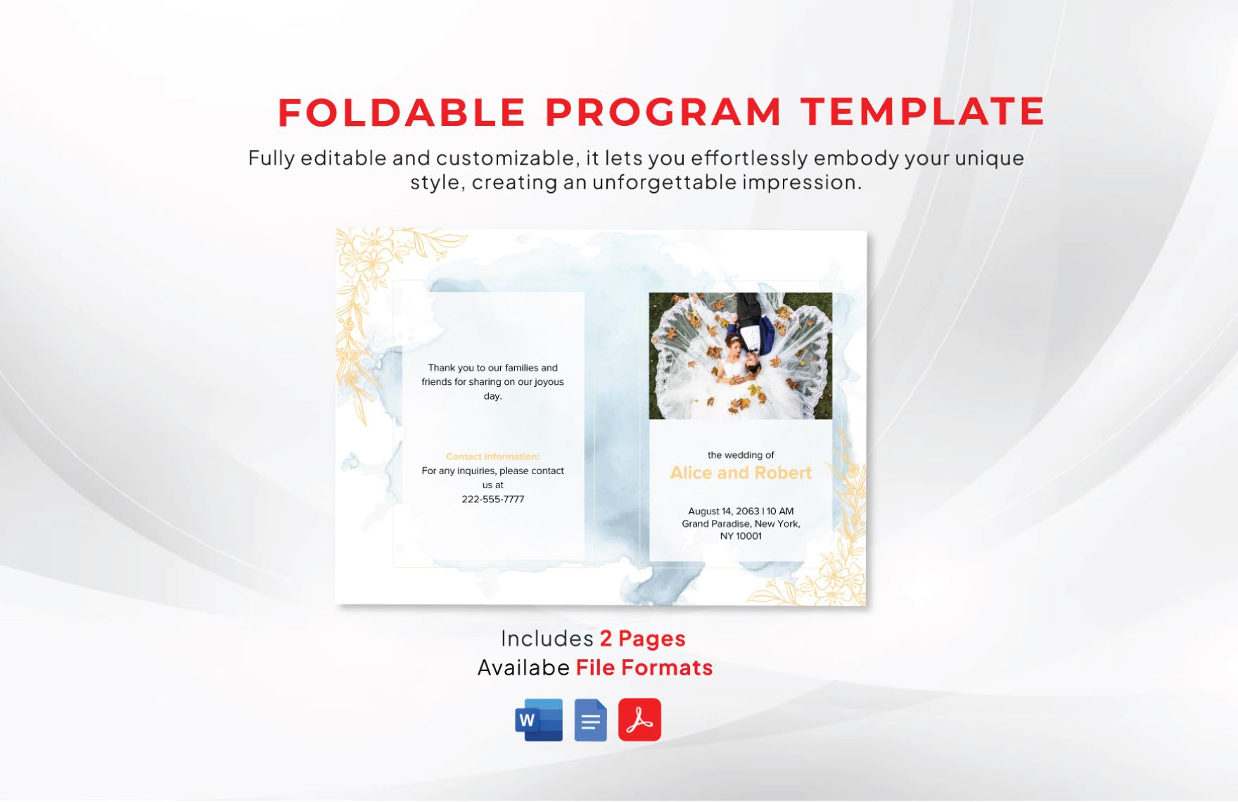 Foldable Program Template