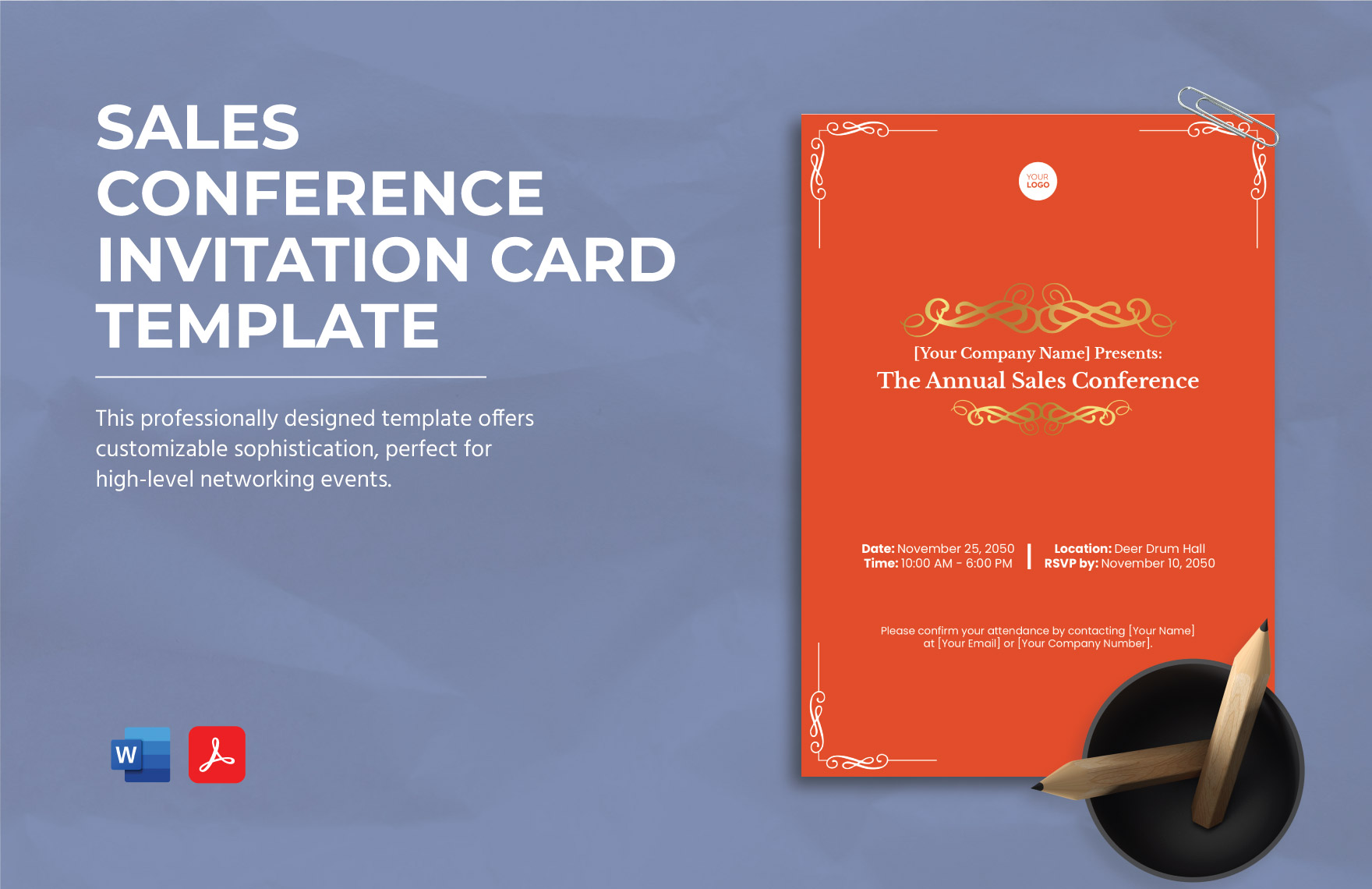 Sales Conference Invitation Card Template