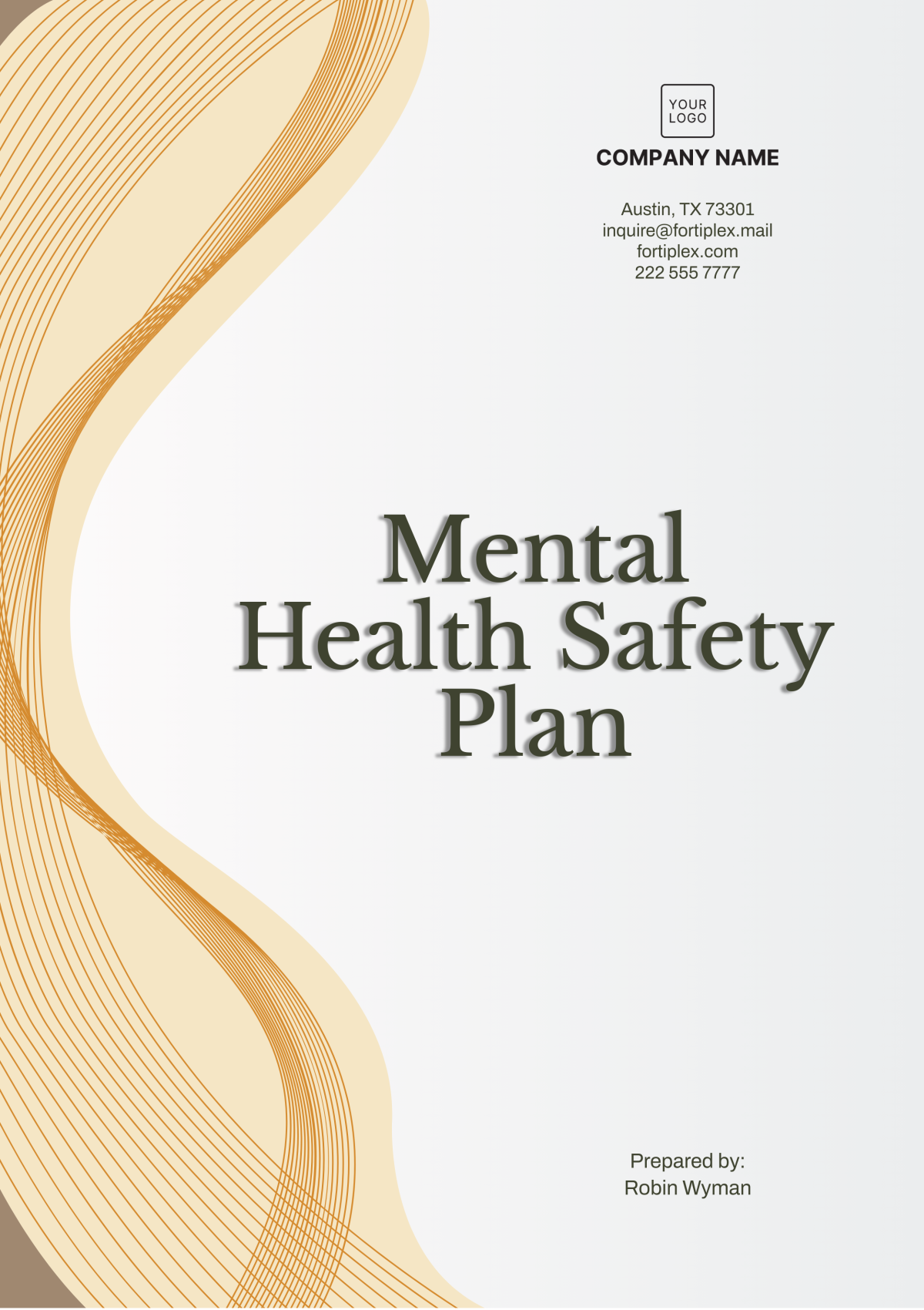 Mental Health Safety Plan Template - Edit Online & Download