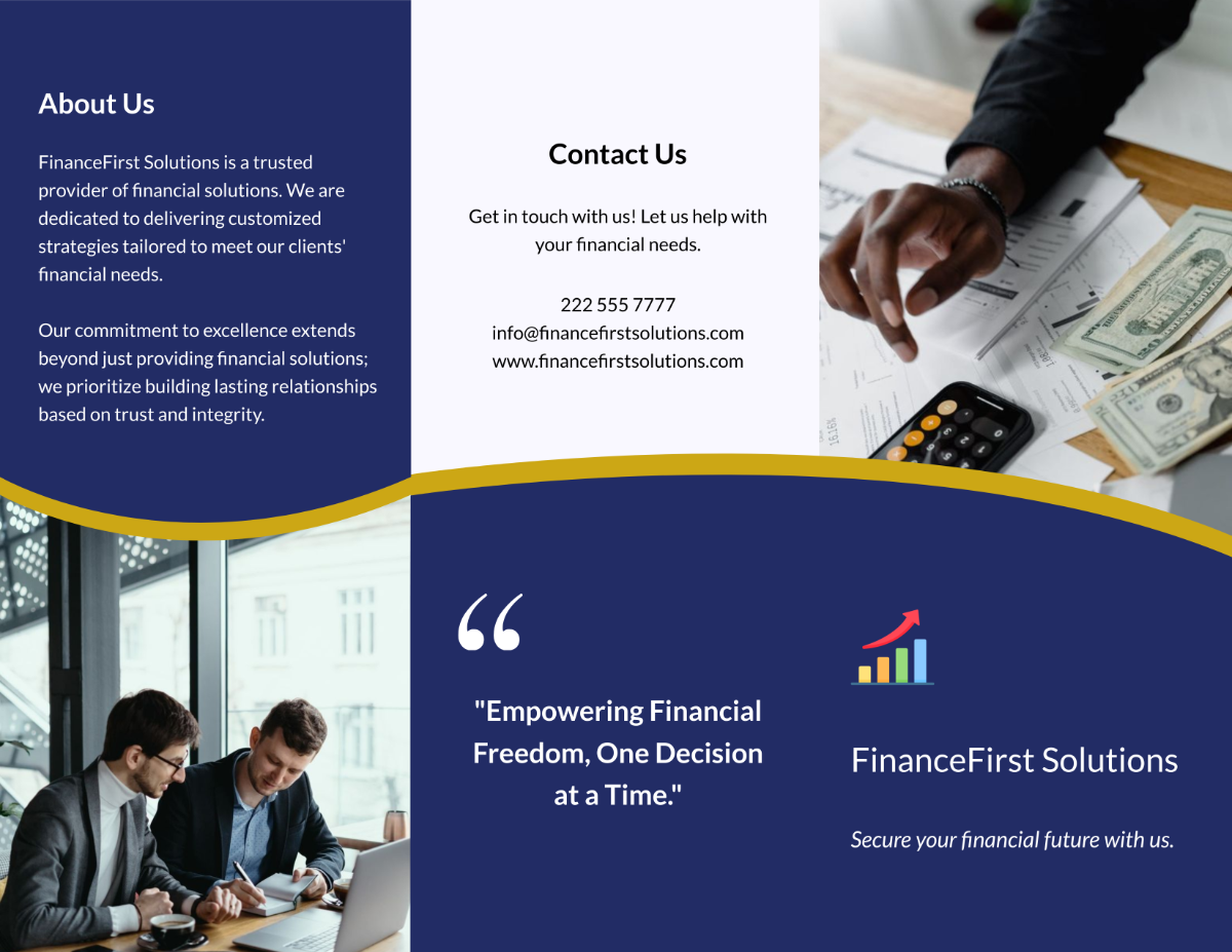 Financial Services Brochure Template - Edit Online & Download