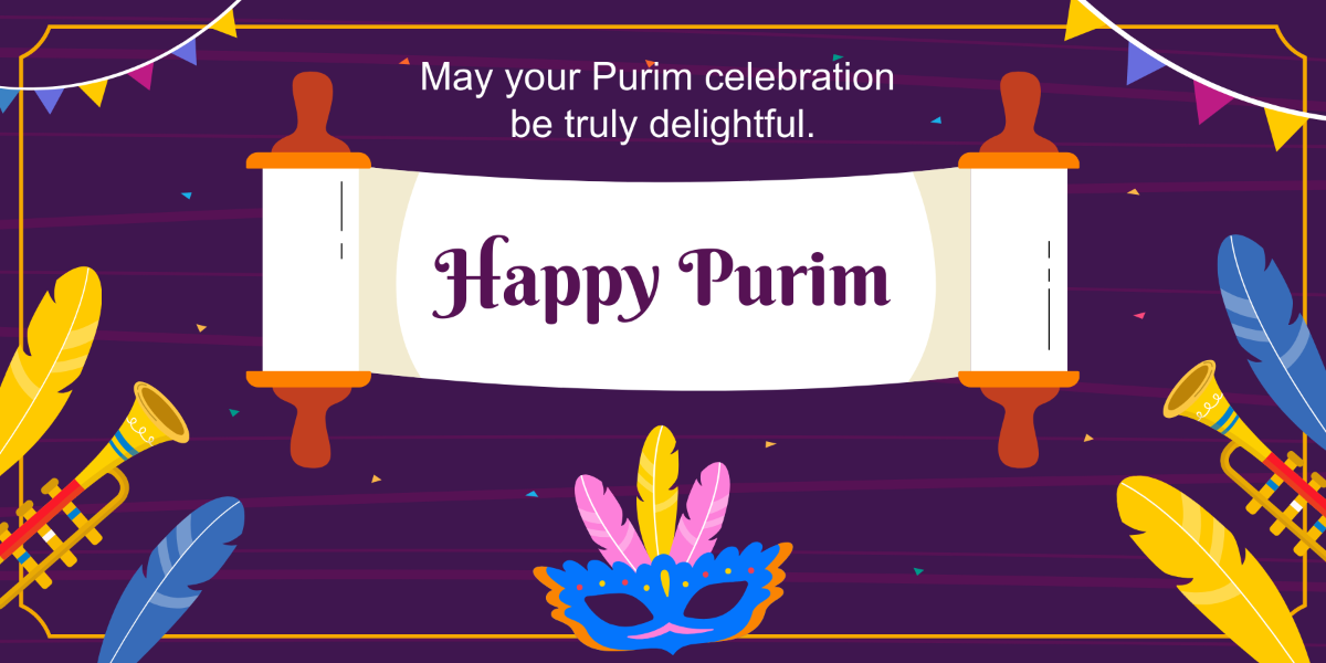 Purim X Post Template - Edit Online & Download