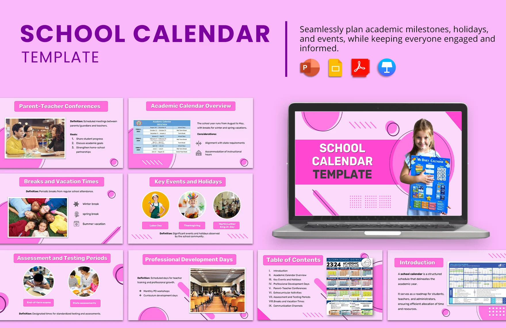 School Calendar Template