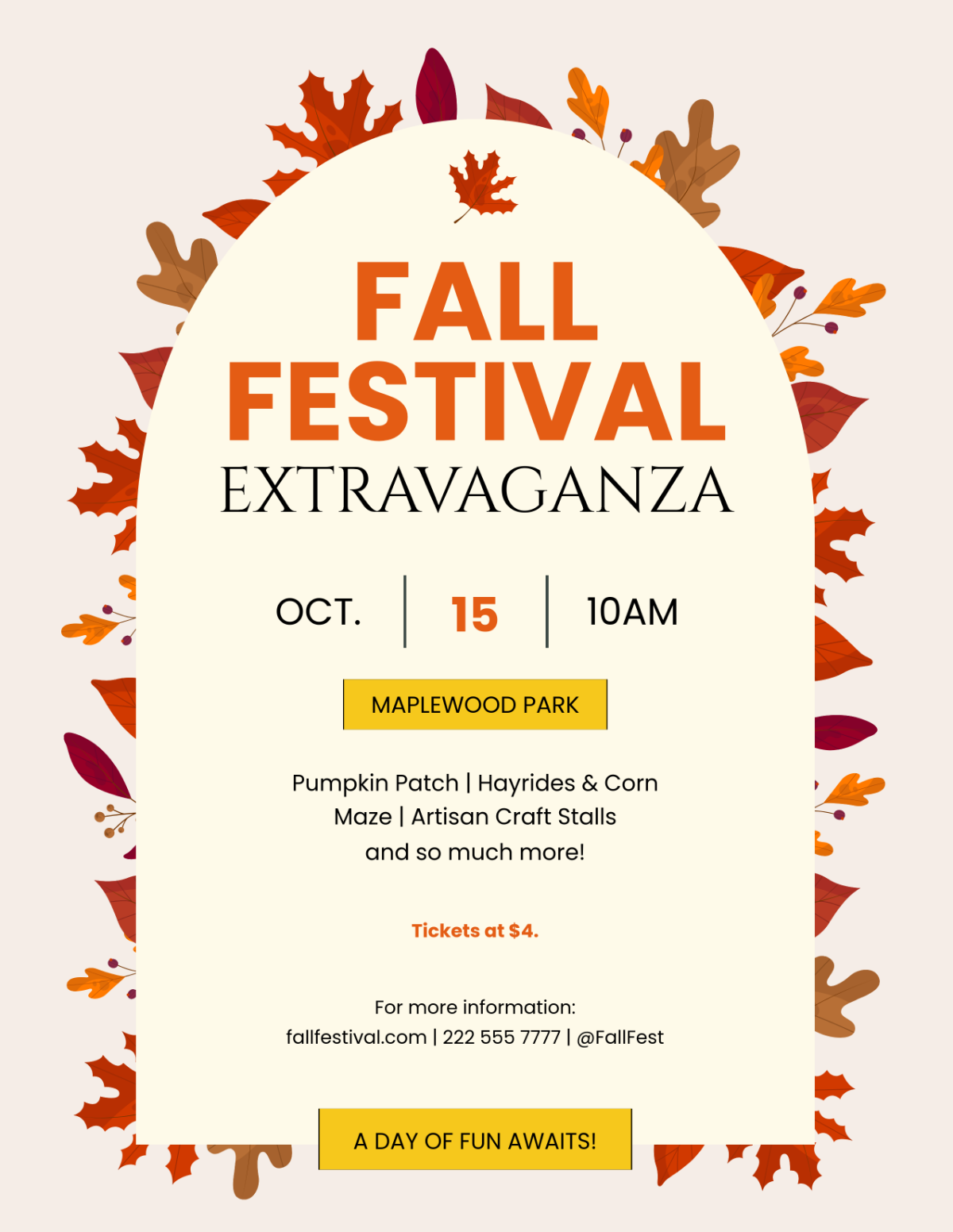 Free Fall Festival Flyer Template