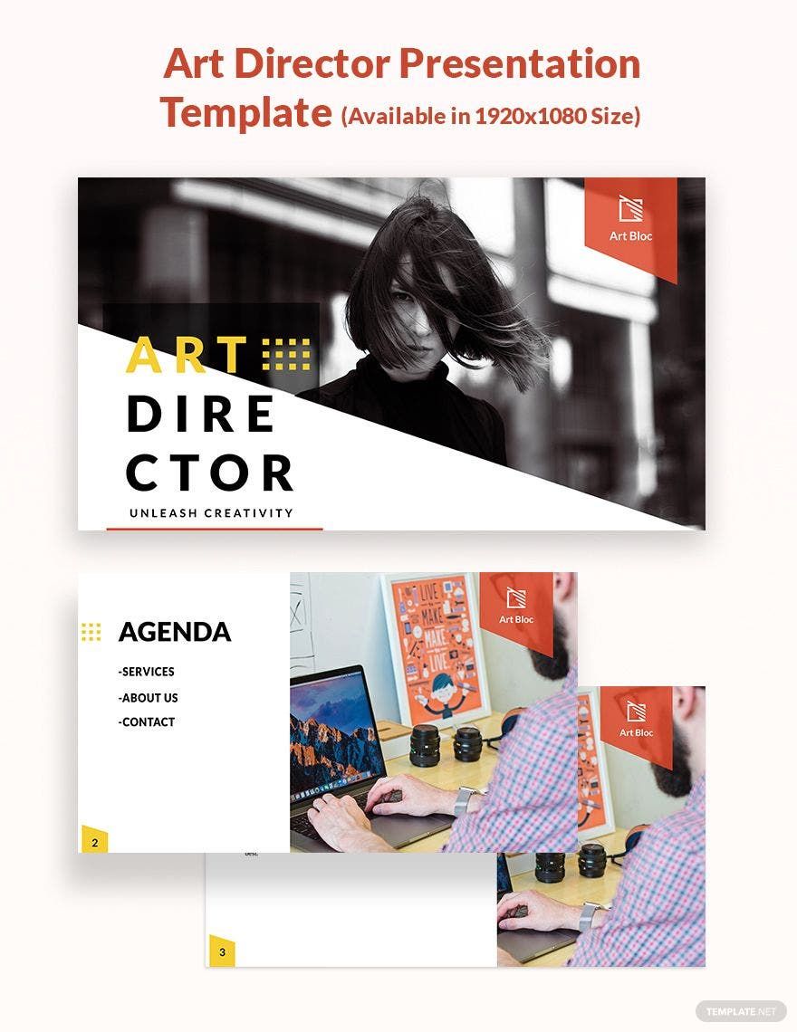 Art Director Presentation Template in Illustrator, PowerPoint, Google Slides, Apple Keynote