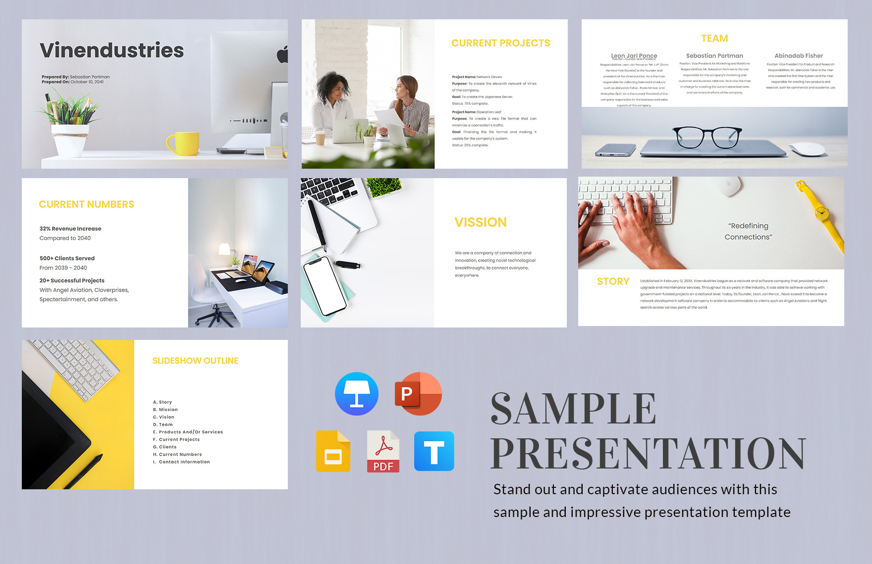 Sample Presentation Template in PPT, PDF, Apple Keynote, Google Slides - Download | Template.net