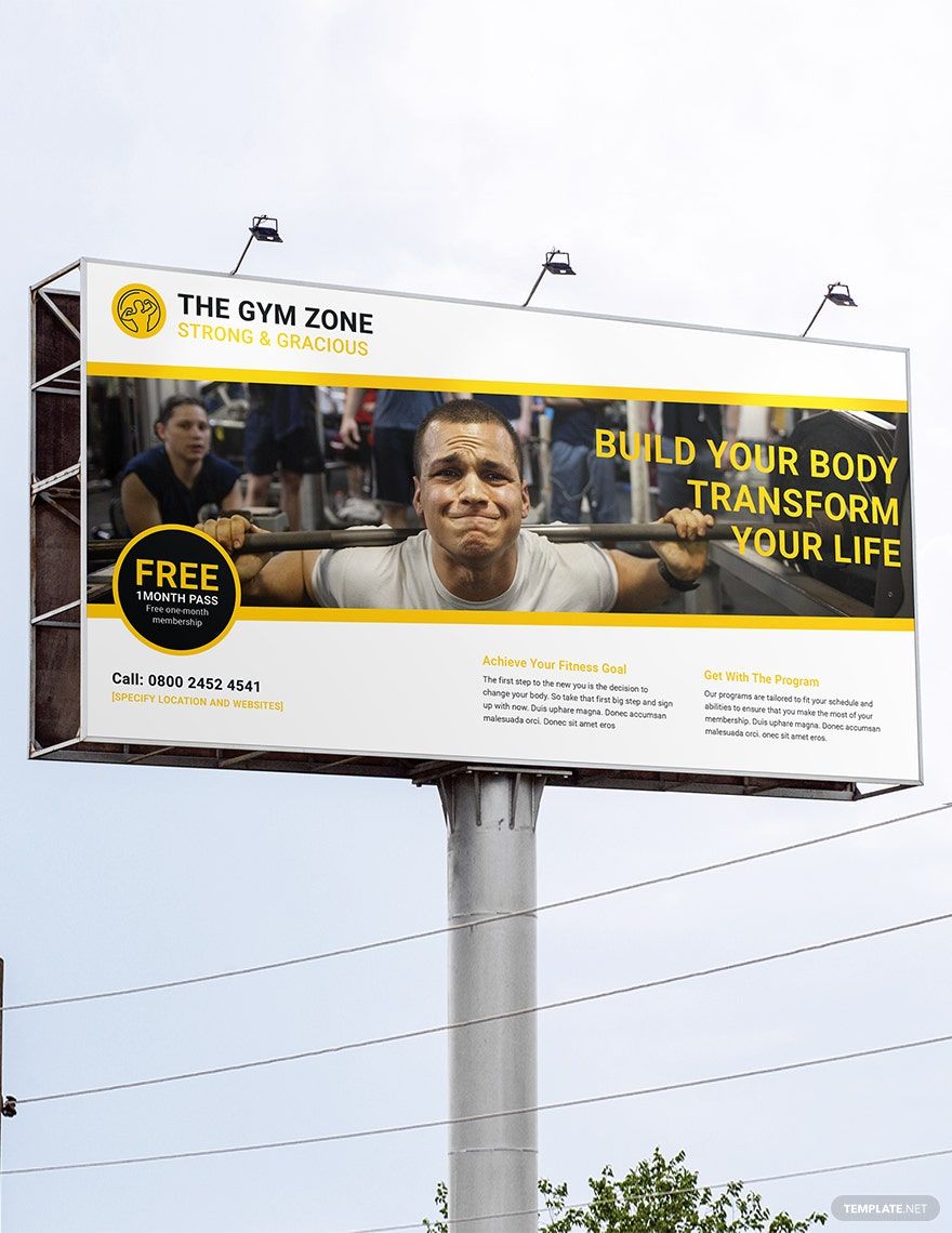 Gym BillBoard Banner Template