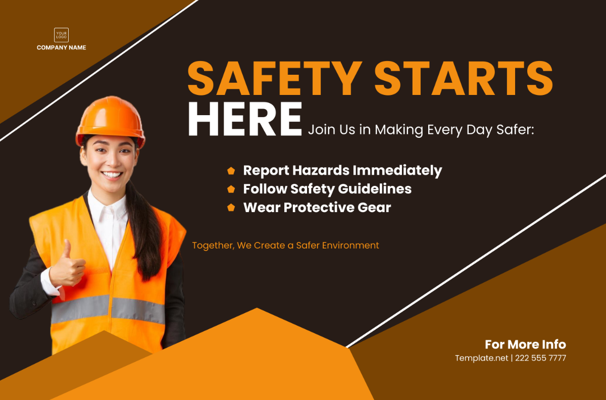 Health & Safety Campaign Banner Template - Edit Online & Download