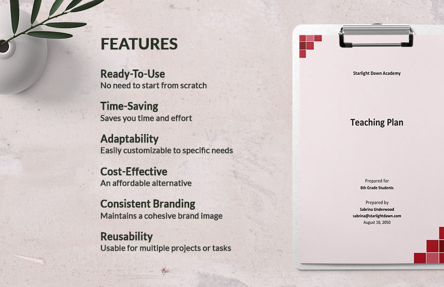 Teaching Plan Template