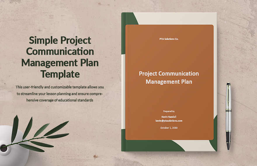 Simple Project Communication Management Plan Template